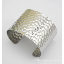 Indische Stil Silber Wide Edelstahl Bubble Armband Manschette